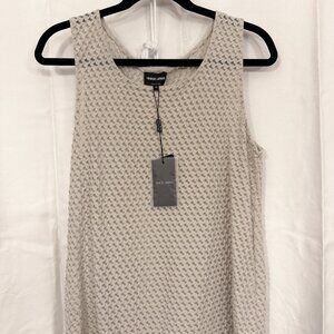 Giorgio Armani Textured Honeycomb Knit Sleeveless Top